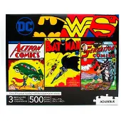 DC Comics 3 Puslespillsett 500 Stykker