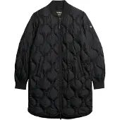 Superdry for woman. W5011662A Studios long jacket black (L), Casual, Polyester, Long sleeve