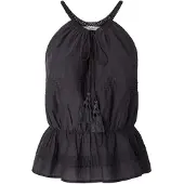 Pepe Jeans for woman. PL304821 V-neck top with spaghetti straps dark grey (L), Casual, Cotton, Sleeveless / Straps