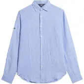 Superdry Studios Casual Linen Skjorte Med Lange Ermer