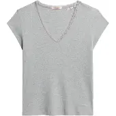 Superdry Essential Lace Trim Kort Ermet V-hals T-skjorte