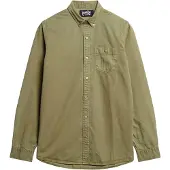 Superdry for man. M4010680A Merchant Store green shirt (M), Casual, Cotton, Classic, Long sleeve