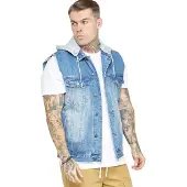 SikSilk Rinse&denim Vest