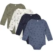 Pippi Baby Wrap Ao Printed Langarmet Body 4 Enheter
