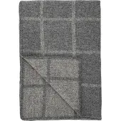 Hoie Høie ullplaid - 100% norsk ull - Oppdal grå - 130x200 cm -