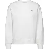 Gant for woman. 4201414 Shield crew neck sweatshirt white (M), Casual, Cotton