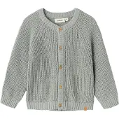 Lil´ Atelier Lil' Atelier Cardigan - Strikk - Noos - NmnEmlen - Kalkstein - - 4 år (104) - Cardigan