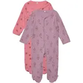 Pippi Baby Jumpsuiter - Nattdrakter - 2-pack - Dusty Rose - - 2 år (92) - Jumpsuit