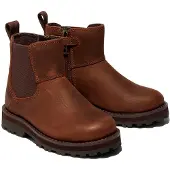 Timberland unisex for kids. TB0A28NR9311 Courma Kid Mid brown leather chelsea ankle boots (23), Flat, Zip, Casual, children's fashion