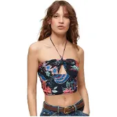 Superdry Crop Cut Out Ermeløs Topp