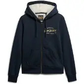 Superdry Luxe Metallic Logo Genser Med Hel Glidelås