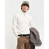 Gant Superfine Lambswool Genser Med Halv Glidelås