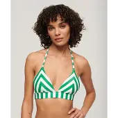 Superdry for woman. W3010395A Triangle bikini top with green stripes (XL), Beachwear, Recycled Polister, Sustainable