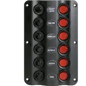 Talamex Wavedesign Bryterpanel 6 Brytere 12v