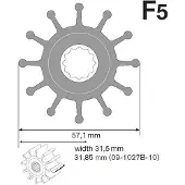 Johnson Pump F5 Nitrilpumpeimpeller