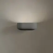 SFORZIN Mysia vegglampe, 2 lyskilder, kvartsgrå, 20 cm, gips, GX53