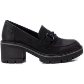 Refresh for woman. 17141702-NEGRO Loafers with black buckle -Height heel 6cm (40), 5 to 8 cm, None, Casual, Imitation leather, Classic