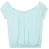 Tom Tailor Cropped Allover Printed Ermeløs Bluse