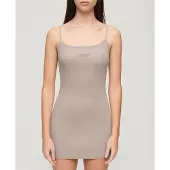 Superdry Embroidered Rib Strappy Ermeløs Kort Kjole