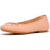 FitFlop for woman. HX8-B41 Delicato Leather Ballet Flats beige (36), None, Classic