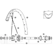 Mavic Crossride Light 29 2016-17 Bakre Høyre Eiker 12 Enheter