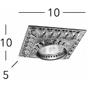 KOLARZ downlight Milady, antikk messingfarge, lengde 10 cm