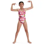 Speedo Punk Floral Lane Line Back Allover Endurance Badetøy