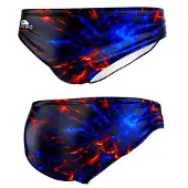 Turbo Red Blue Fire Badetrusser