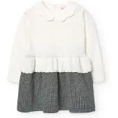 Boboli Knitwear Combined Kjole Med Lange Ermer