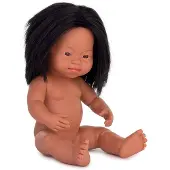 Miniland Latinamerikansk Dukke Med Downs Syndrom 38 Cm
