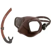 Spetton Mattbrown Camo Mattbrown Snorklingssett