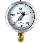 Metalsub Oxygen Classe 1 100 Mm 0-400 Bar Manometer
