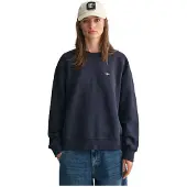 Gant for woman. 4201414 Shield navy crew neck sweatshirt (L), Casual, Cotton