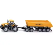 Siku 1858, Traktor modell, Plast, Sort, Gul