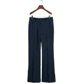 Gant for woman. 4150334 Slim fit flared navy dress trousers (34), Casual, Polyester
