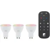 Eglo CONNECT-Z GU10 smartpærer - 3-pakning med fjernkontroll - 345 lm