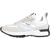 Pepe Jeans for woman. PLS60020 Lucky Top white leather trainers (40), Flat, Suede, Laces, Casual