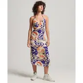 Superdry Vintage Midi Halter Slip Ermeløs Kjole