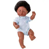 Berjuan Nyfødt Afrikansk 7058 Babydukke 38 Cm
