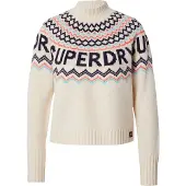 Superdry for woman. W6110555A Fairisle beige jumper (L), Casual, Acrylic