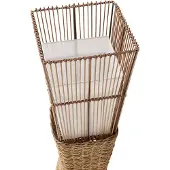 LINDBY Jacinto gulvlampe, bambus, hamp, høyde 130 cm