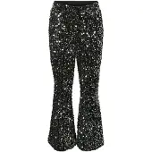 Vero moda BellaFlared Pant Black Silver Sequins (140 / 10 år)