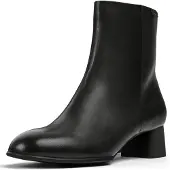 Camper for woman. K400664-001 Katie black leather ankle boots -Height 5cm heel (36), 5 to 8 cm, Zip, Casual