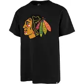 47 Brand Nhl Chicago Blackhawks Imprint Echo Kortarmet T-skjorte