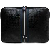 BMW Karbon- og blåstripet hylse for en 14" bærbar datamaskin - svart