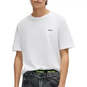 HUGO for man. 50466158 Dero T-shirt white (L), Casual, Cotton, Short sleeve, Sustainable