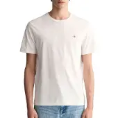 Gant for man. 2003184 T-shirt Regular Fit Shield white (L), Casual, Cotton, Short sleeve, Sustainable