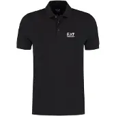 Emporio Armani for man. 8NPF14_PJVQZ Black cotton identity polo (XL), Casual, Short sleeve