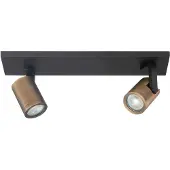 Highlight Downlight Halo, svart/messing brent lengde 40 cm 2 lyskilder.