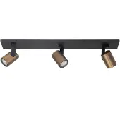Highlight Downlight Halo, svart/messing polert Lengde 65 cm 3 lyskilder.